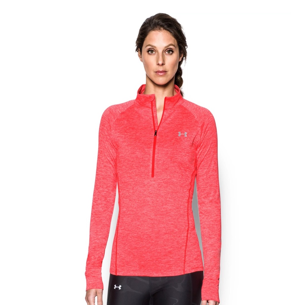 Under Armour Women’s S Tech Twist 1/2 Zip Long Sleeve HeatGear Training Top 🍊